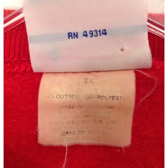 Vtg St Johns University Sweatshirt Mn 2XL Red Crewneck Oversized Grunge 90s Y2K - Picture 10 of 11